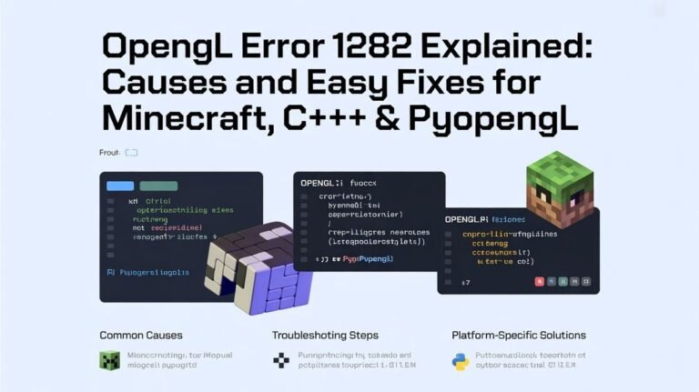 OpenGL Error 1282 Explained: Causes and Easy Fixes for Minecraft, C++ & PyOpenGL