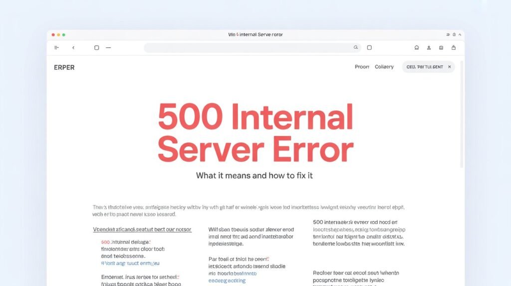 500 Internal Server Error
