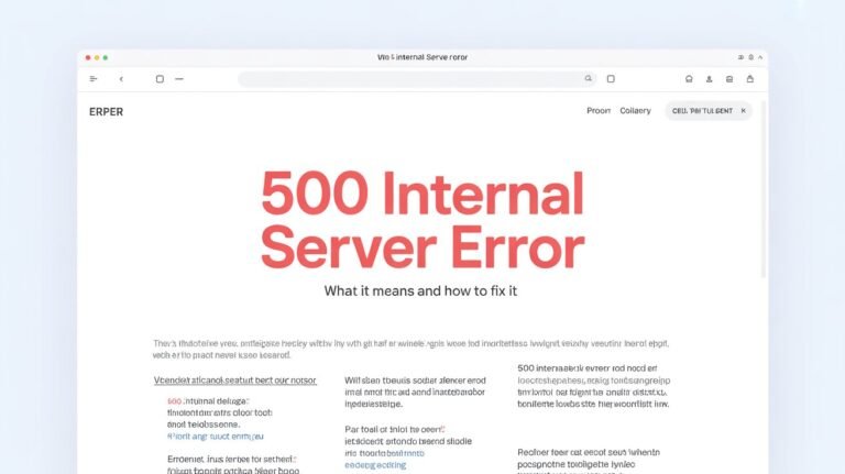 500 Internal Server Error: What It Means and How to Fix It 