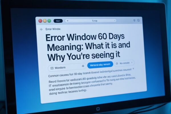 Error Window 60 Days Meaning