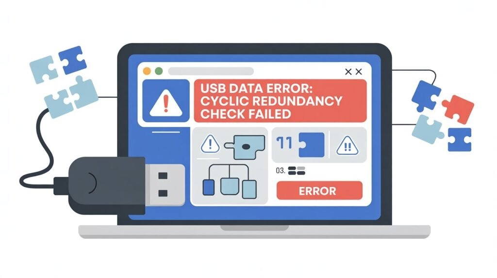 USB Data Error Cyclic Redundancy 