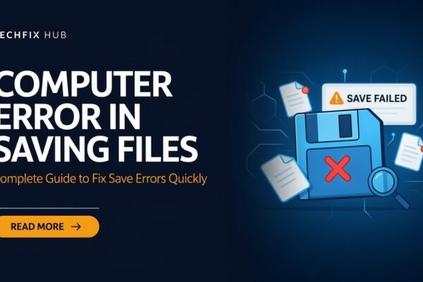 Computer Error in Saving Files