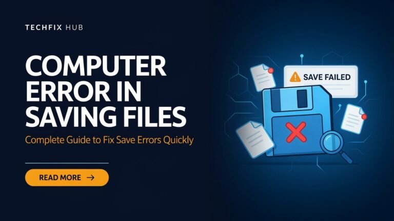 Computer Error in Saving Files