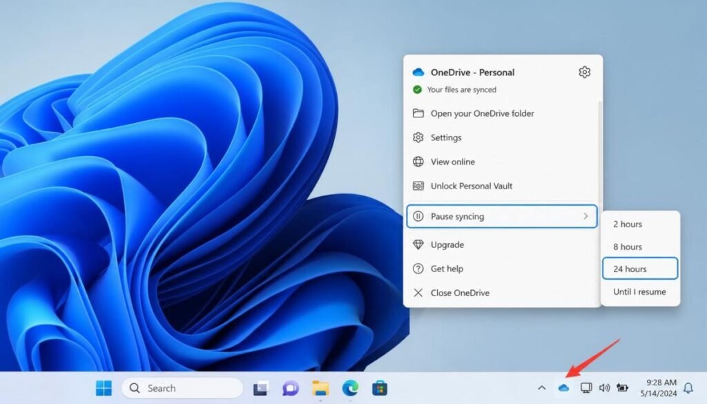 Fix 2 Pause OneDrive Sync Temporarily