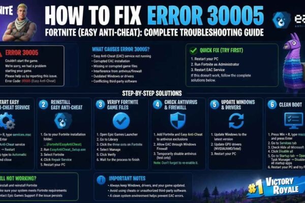 How to Fix Error 30005 Fortnite