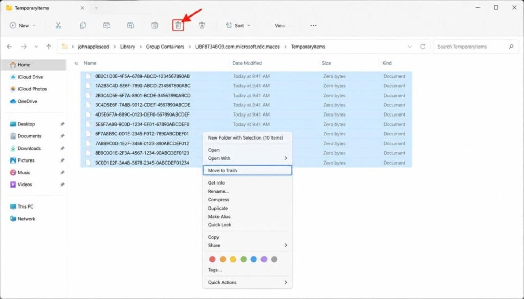 Solution 7 Delete Remote Desktop Temporary Files (Mac Clients)