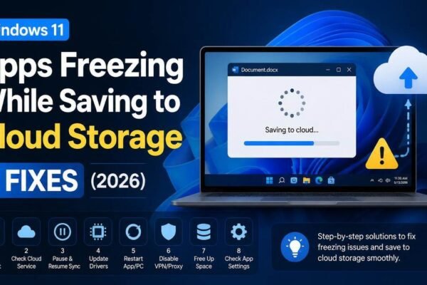 Windows 11 Apps Freezing While Saving to Cloud Storage | 8 Fixes (2026)-Windows 11 Apps Freezing While Saving to Cloud Storage