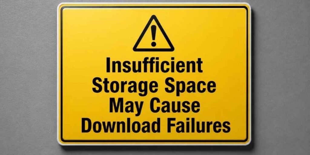Insufficient Storage Space May Cause Download Failures