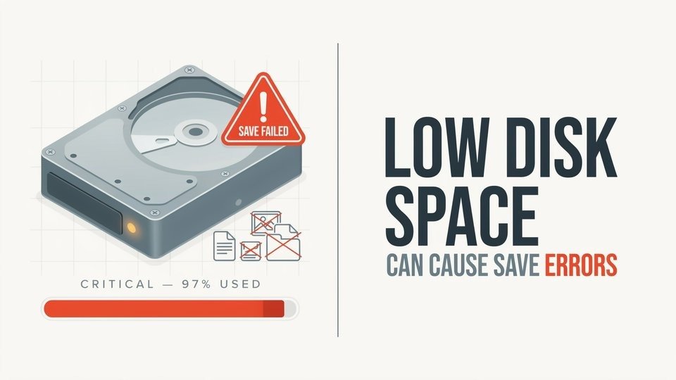 Low Disk Space Can Cause
