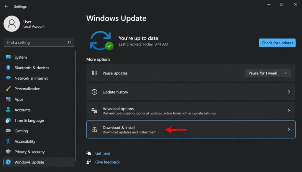 Download and Install the Update Manually