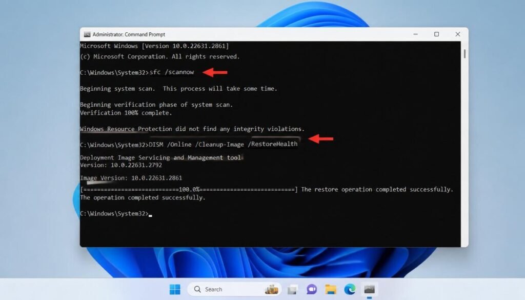 Fix 4: Run SFC and DISM to Fix Corrupted System Files