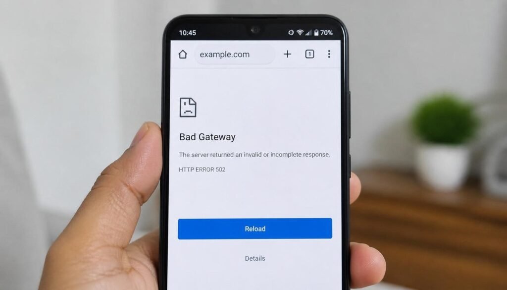 Fix Bad Gateway Error on Android