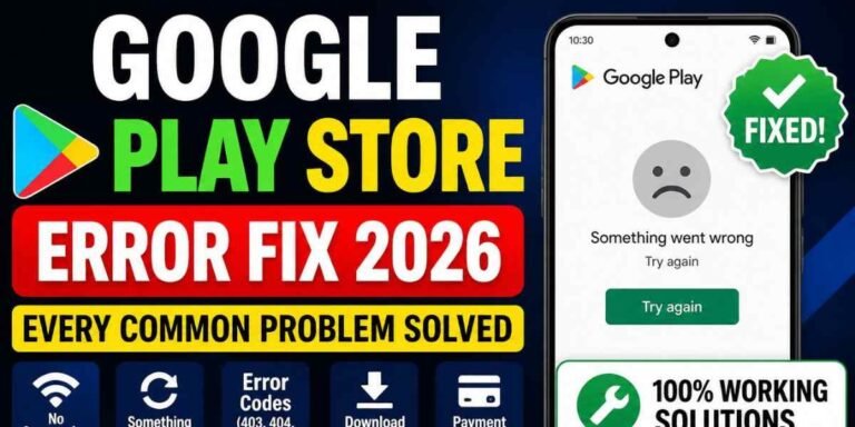 Google Play Store Error Fix