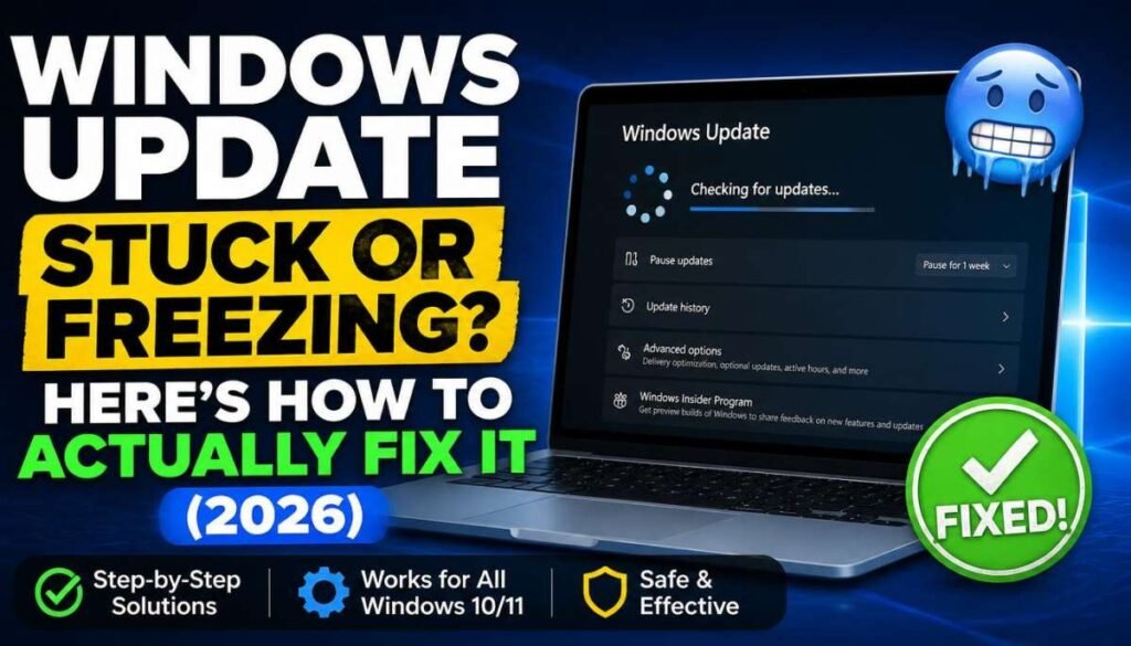 Windows Update Stuck or Freezing Here's How to Actually Fix It (2026)-Windows Update Stuck or Freezing