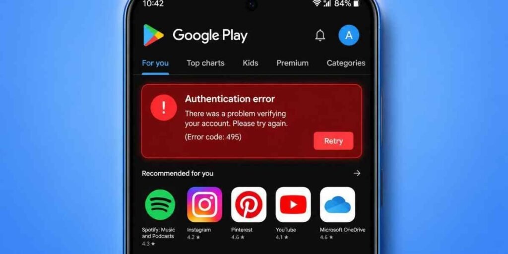 Google Play Store Authentication Required Fix